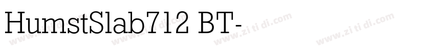 HumstSlab712 BT字体转换